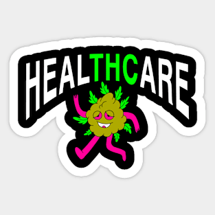 HEALTHCARE - THC Pot Leaf | Support Medical Marijuana Weed Sticker